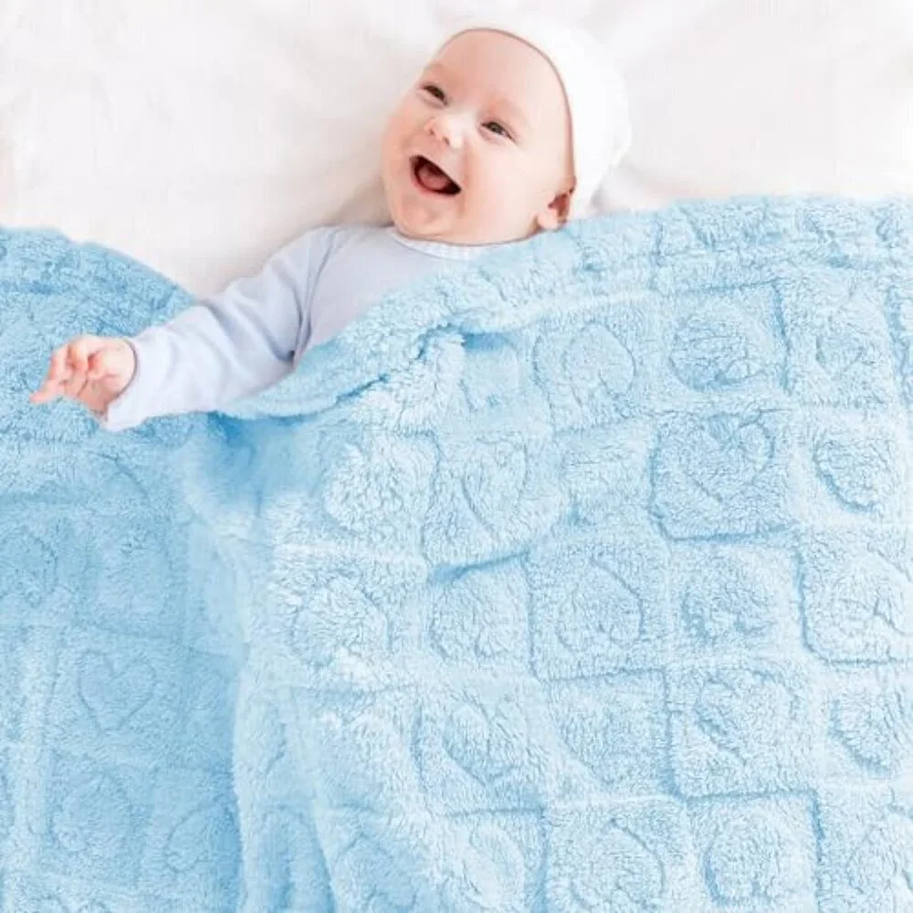 Sherpa Fleece Baby Blanket Ultra Soft Cozy Infant Toddler Receiving Throw